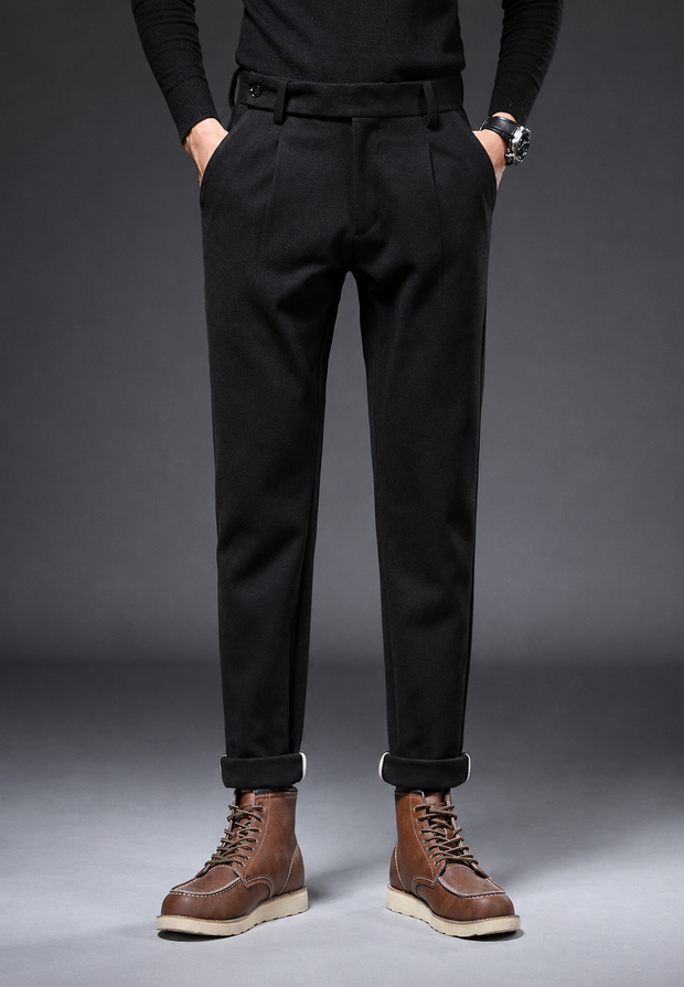 Pantalon décontracté à coupe droite avec pinces - Viktor