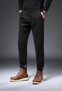 Pantalon décontracté à coupe droite avec pinces - Viktor