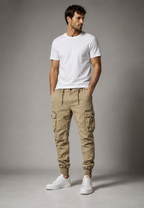 Herren-Jogginghose im Cargo-Stil mit mehreren Taschen und Reißverschluss – Nicolai
