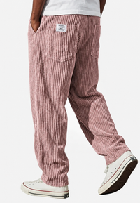 Pantalon en velours côtelé pour homme, coupe ample, avec poches - Bastian