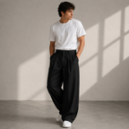 Herrenhose mit weitem Bein und Bundfalten – Jonathan