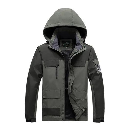 Parka Homme ForceHiver - Vert Militaire Coupe-Vent
