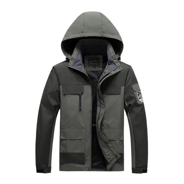 Parka Homme ForceHiver - Vert Militaire Coupe-Vent
