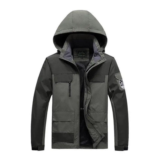 Parka Homme ForceHiver - Vert Militaire Coupe-Vent