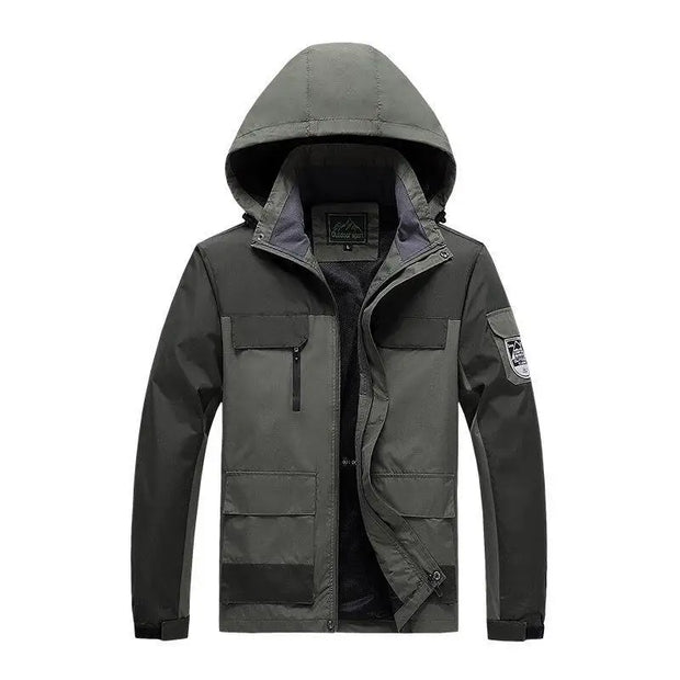 Parka Homme ForceHiver - Vert Militaire Coupe-Vent