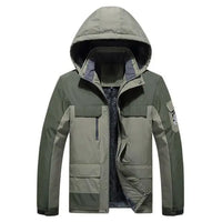 Parka Homme ForceHiver - Vert Militaire Coupe-Vent
