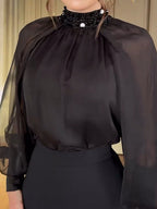 Fresta - French Style - Retro Court Style Elegantes Langes Kleid - Zweiteiliges Set