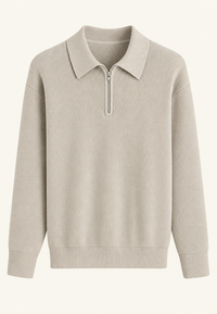 Pull en maille à col polo et fermeture éclair - Severin