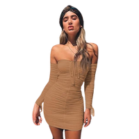 Laurette - Robe Bandage sexy à épaules dénudées