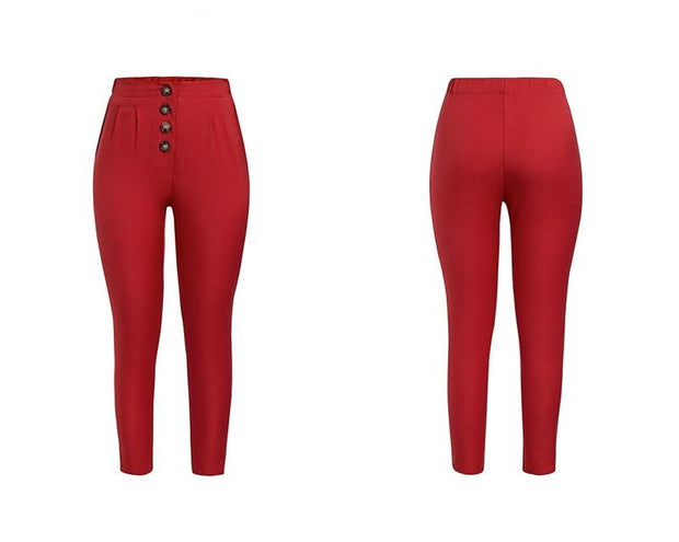 Peggy - Pantalon décontracté à taille haute