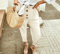 Peggy - Pantalon décontracté à taille haute