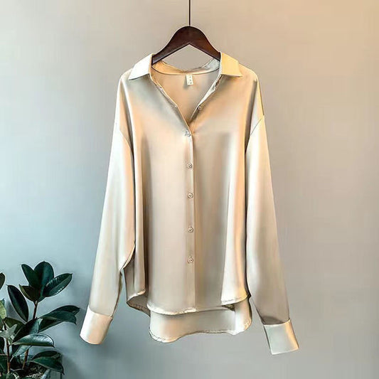SATINA - Chemise en satin pour femmes