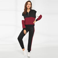 Samantha - Sweat à capuche deux pièces avec fermeture éclair et pantalon de survêtement