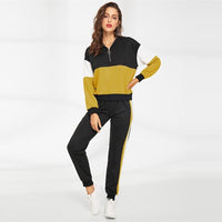 Samantha - Sweat à capuche deux pièces avec fermeture éclair et pantalon de survêtement
