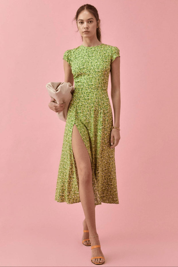Magda Robe d'été midi imprimée