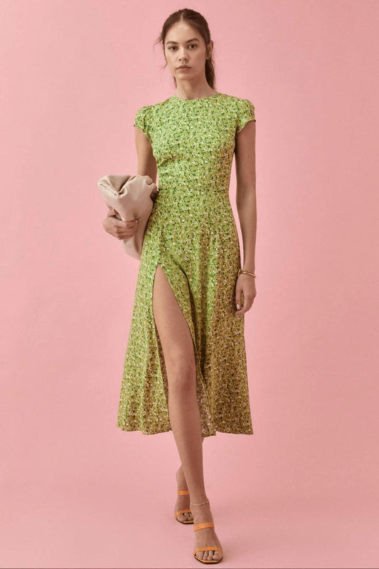 Magda Robe d'été midi imprimée