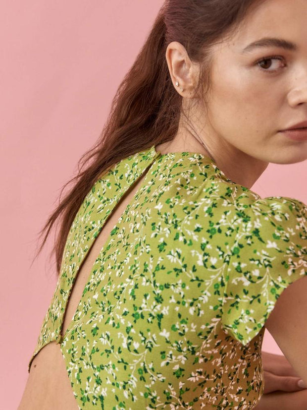 Magda Robe d'été midi imprimée