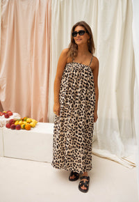 Robe longue en léopard - Bonny