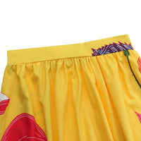 Maxi-jupe femme à imprimé floral, taille haute et stylée