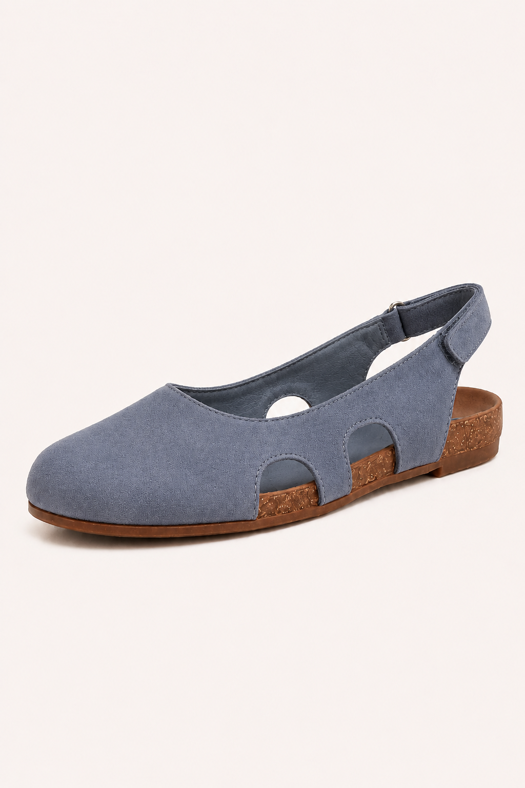 Flache, geschlossene Damensandalen mit bequemer Einlegesohle – Helga