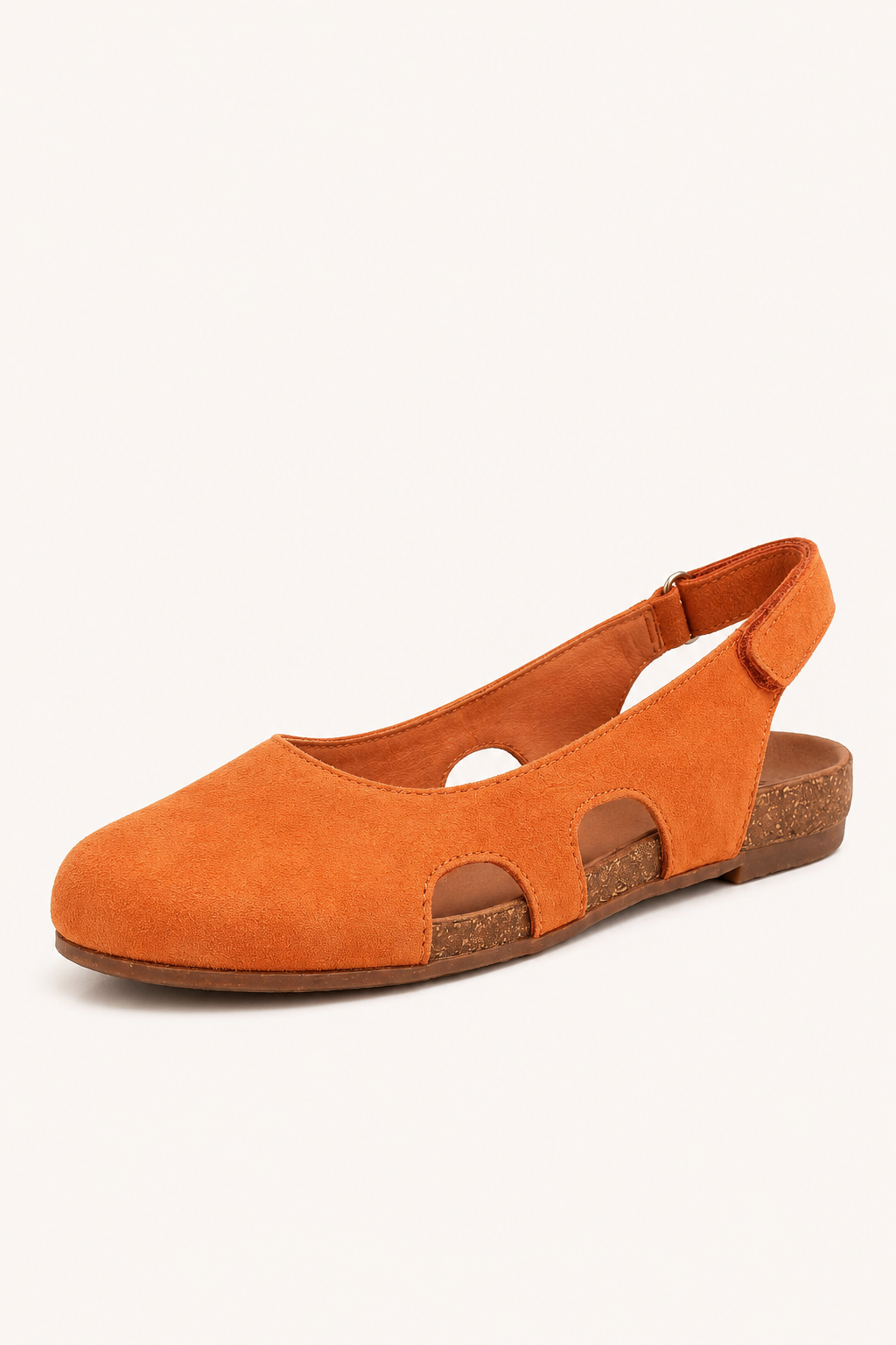 Flache, geschlossene Damensandalen mit bequemer Einlegesohle – Helga