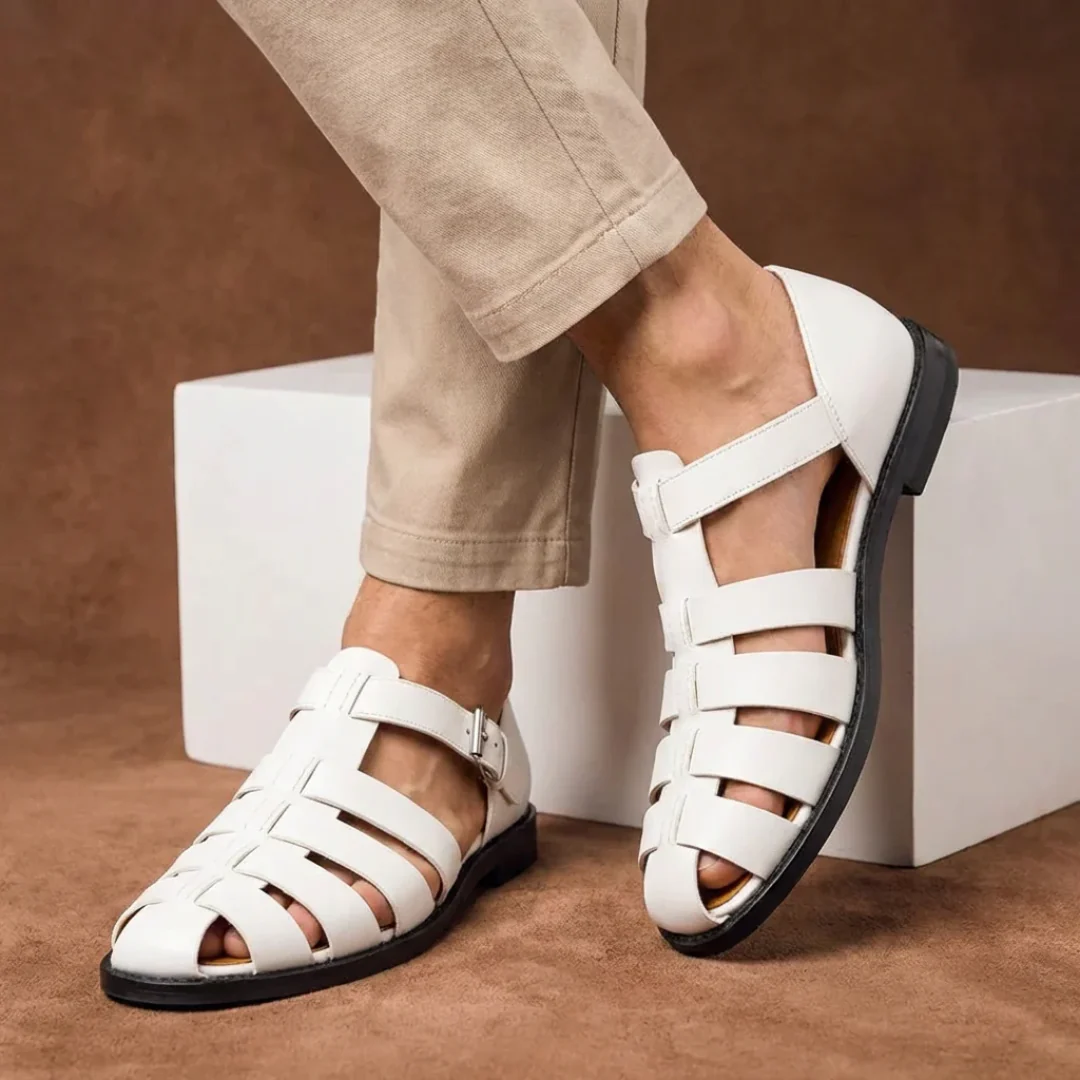 Elegante Herrensandalen mit Riemen und Schnalle – Lennard