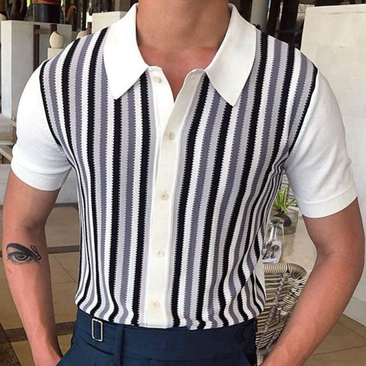 Emilio - Chemise tricotée élégante pour hommes légère et élégante