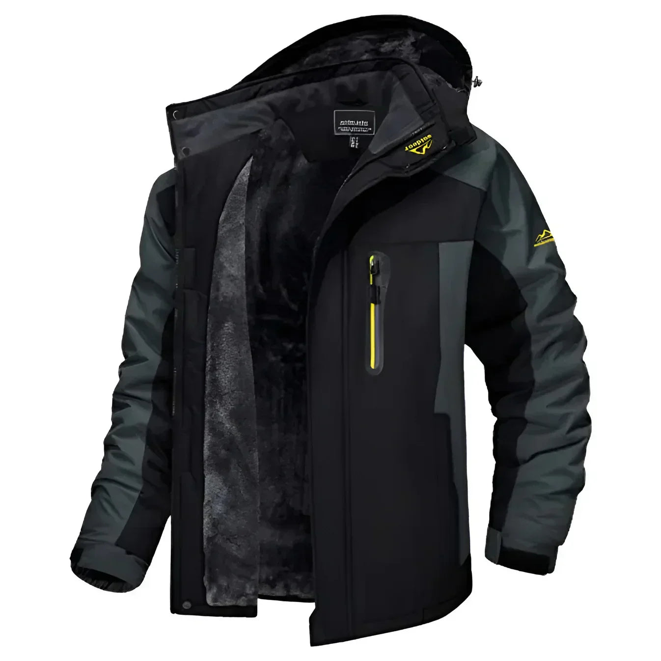Wasserdichte gefütterte Herrenjacke mit Kapuze - Cavalieri