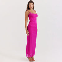 Frida - Longue robe rose