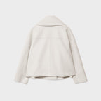 Kurze Damen-Wolljacke mit doppelreihigen Knöpfen - Heidi