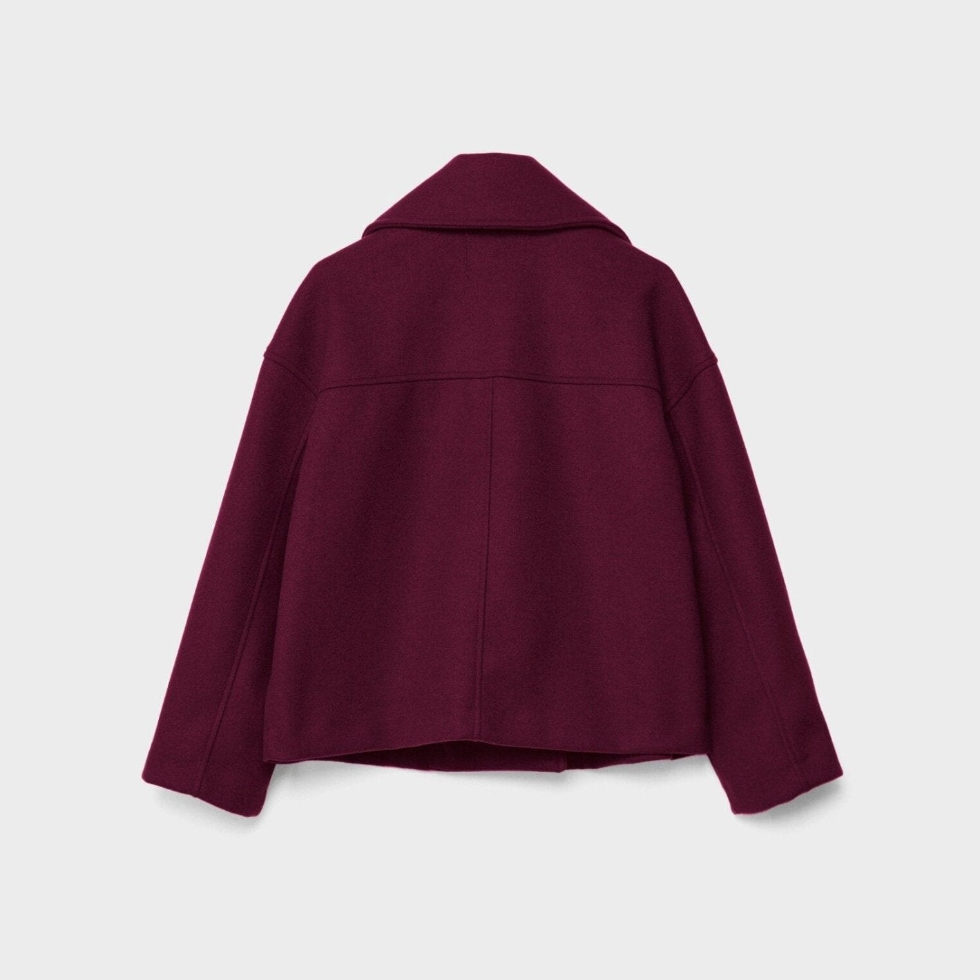 Kurze Damen-Wolljacke mit doppelreihigen Knöpfen - Heidi
