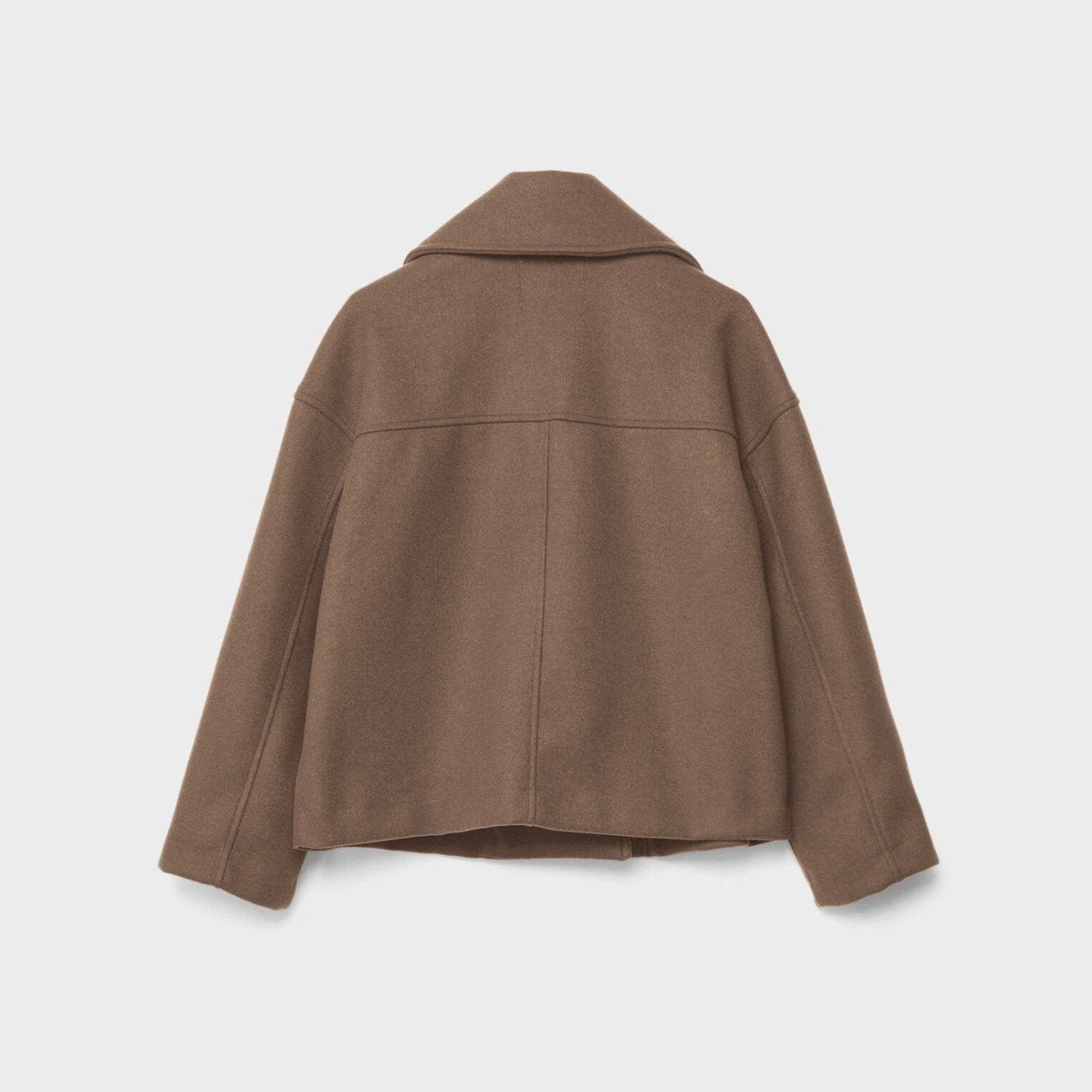 Kurze Damen-Wolljacke mit doppelreihigen Knöpfen - Heidi
