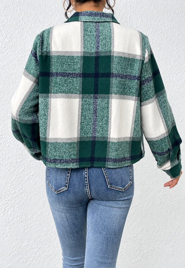 Karierte Jacke mit Taschen – Nadorine