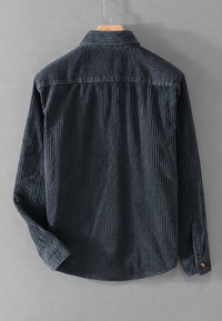 Herren-Cordhemd in lockerem Schnitt mit Brusttasche – Gaspard