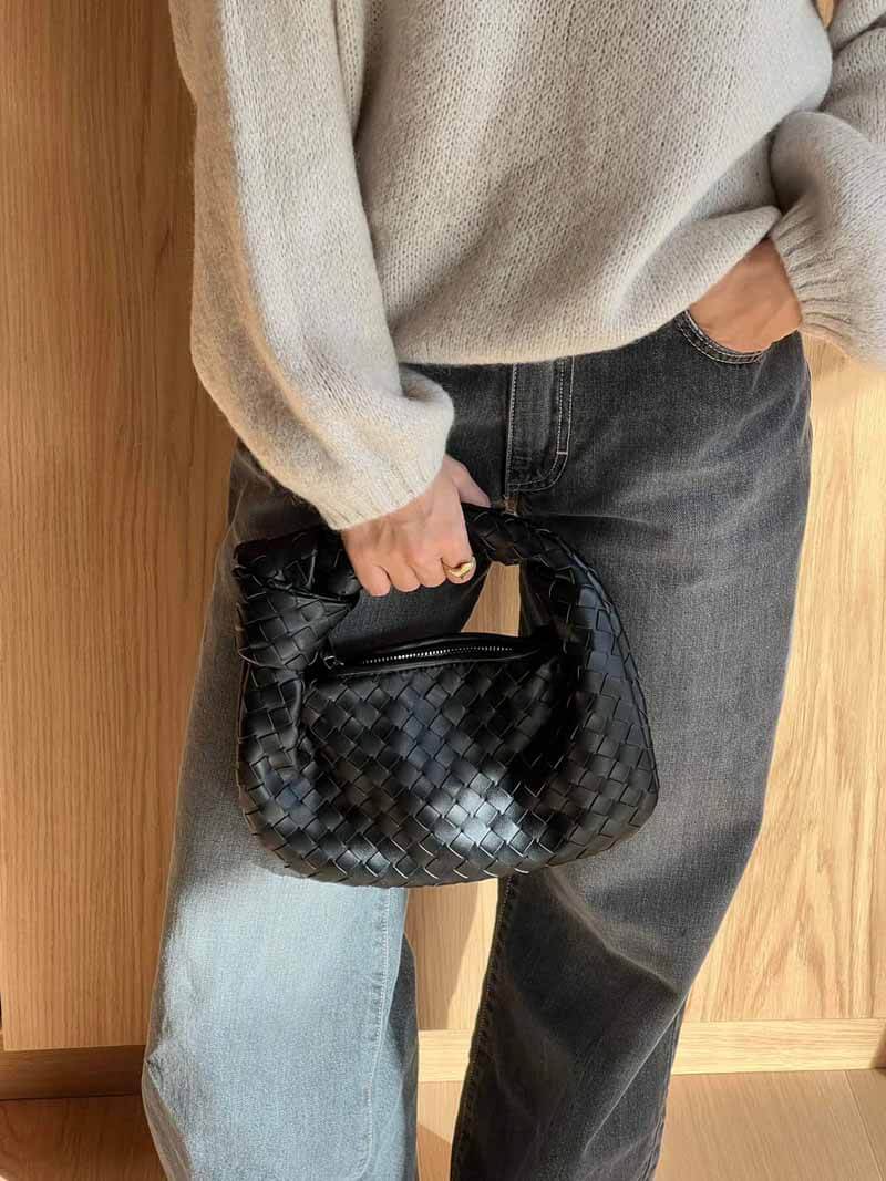 Gewebte Minitasche Damen Handarbeit hochwertig - Aylia