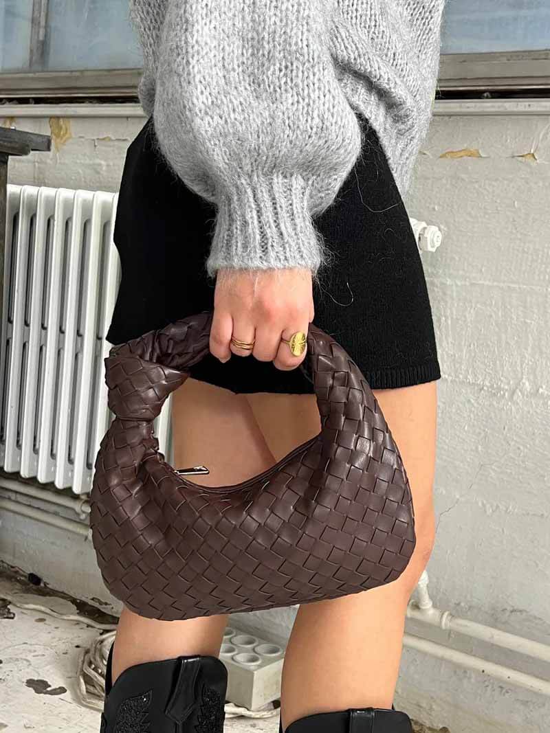 Gewebte Minitasche Damen Handarbeit hochwertig - Aylia