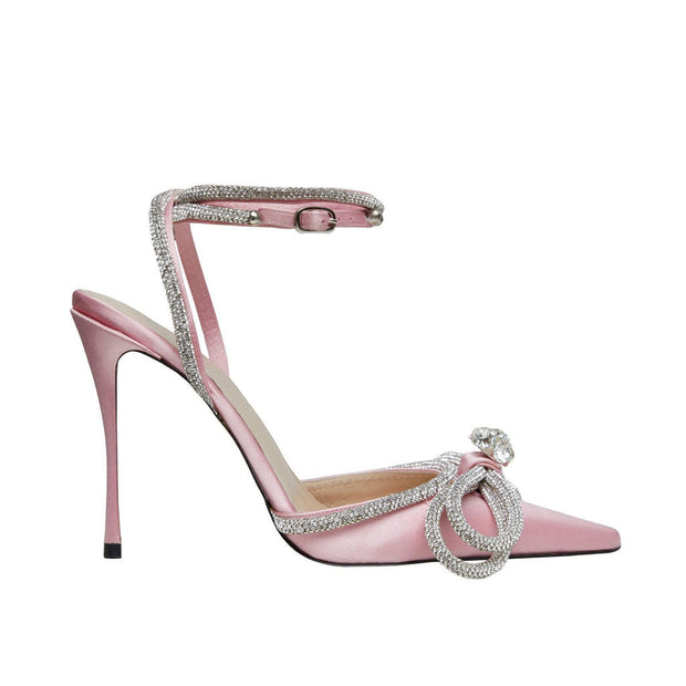Aria - Chaussures à talon papillon en satin