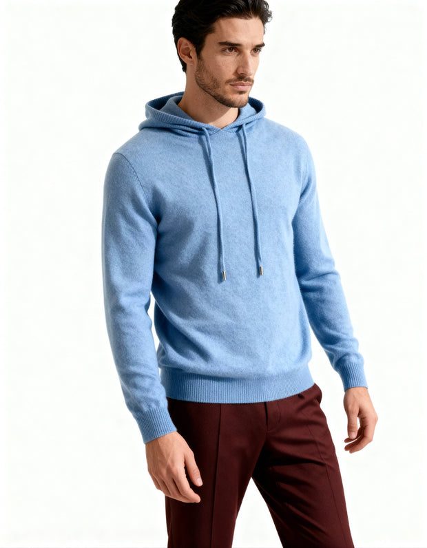 Herren-Sweatshirt aus Strick mit verstellbarer Kapuze – Sébastien