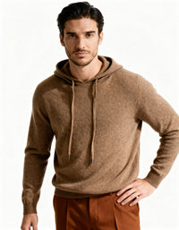 Herren-Sweatshirt aus Strick mit verstellbarer Kapuze – Sébastien