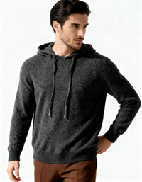 Herren-Sweatshirt aus Strick mit verstellbarer Kapuze – Sébastien