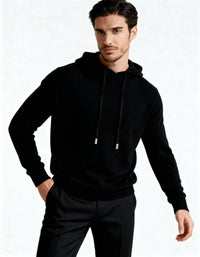 Herren-Sweatshirt aus Strick mit verstellbarer Kapuze – Sébastien