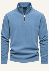 Herren-Sweatshirt mit Stehkragen und halbem Reißverschluss – Calder