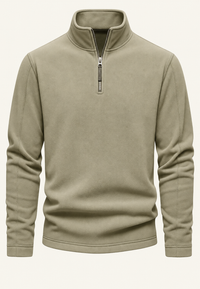 Herren-Sweatshirt mit Stehkragen und halbem Reißverschluss – Calder