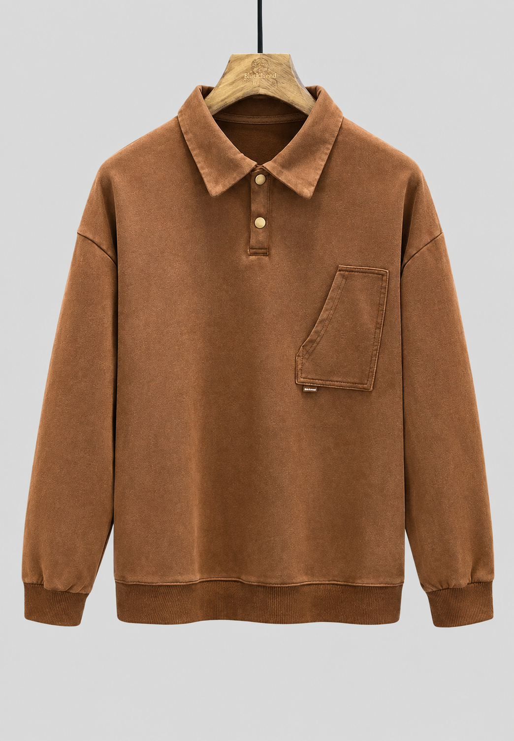 Langärmliges Polohemd mit Washed-Effekt – Dante