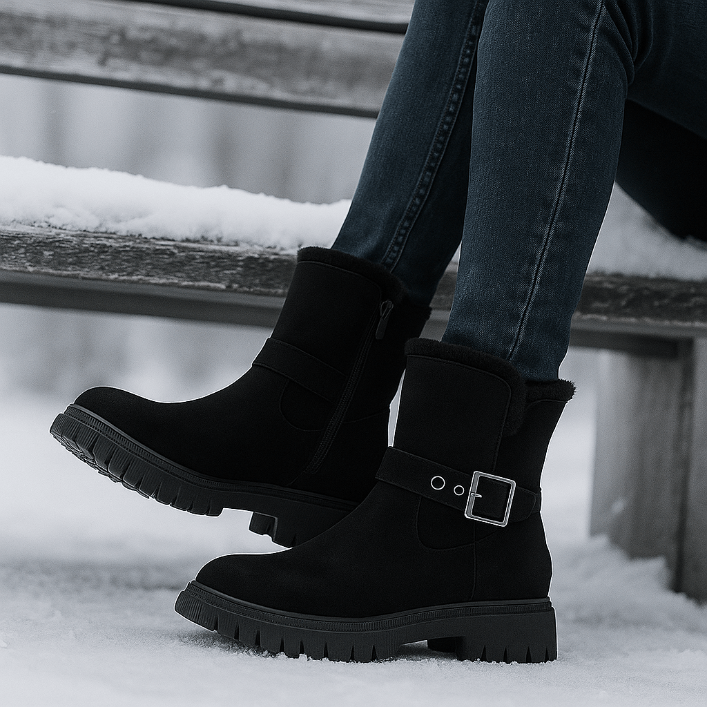 Winterstiefeletten mit seitlicher Schnalle - Loraine