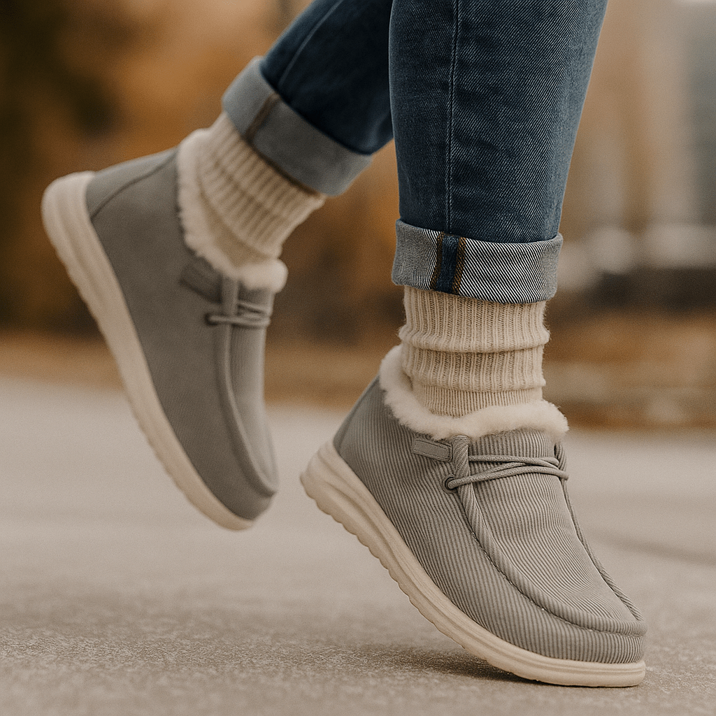 Mokassin-Stiefelette mit Plüschfutter - Cerine