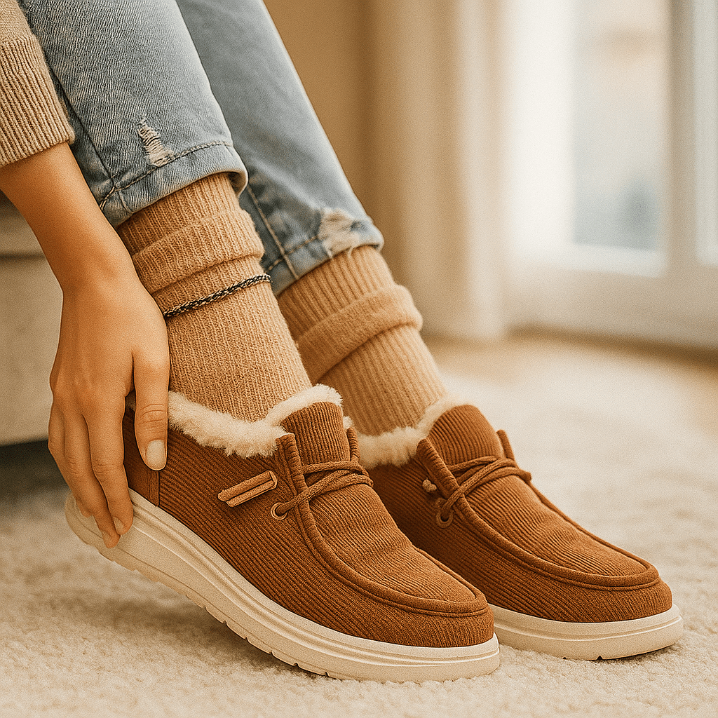 Mokassin-Stiefelette mit Plüschfutter - Cerine
