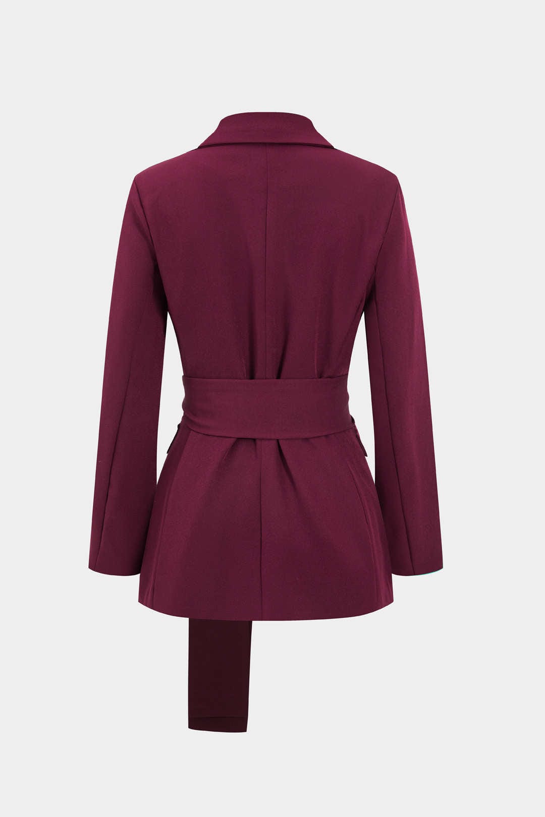 Zweiteiliges Damenkostüm mit Blazer, Gürtel und gerader Hose – Camilla