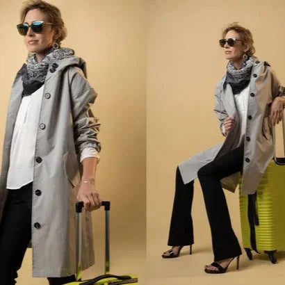 Trench oversize pour femme avec capuche légère - Simona