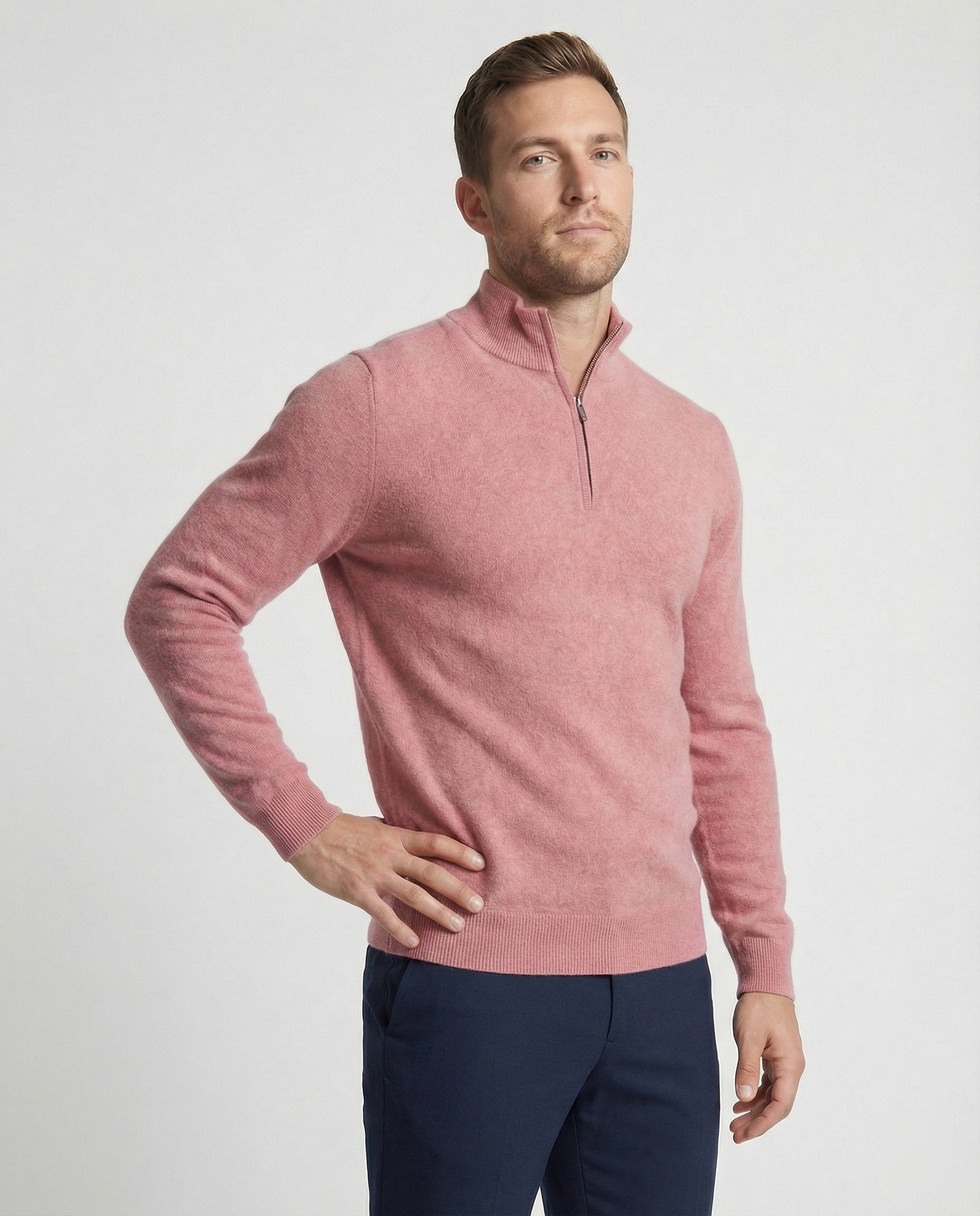 Premium-Pullover mit halbem Reißverschluss für Männer - Tiago